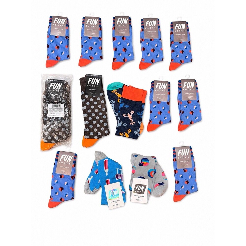 Wholesale 16 Pairs Women’s Socks Lot Fun Socks Novelty Crew New